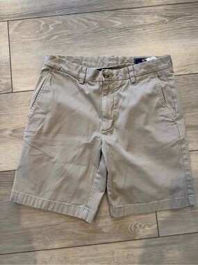 Vineyard Vines Men's Tan Flat-Front Breaker Shorts